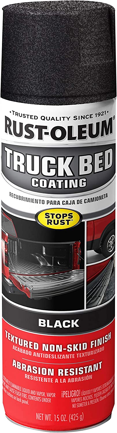 Rust-Oleum, Black 248914 Truck Bed Coating Spray, 15 oz, 15 Ounce (Pack of 1)