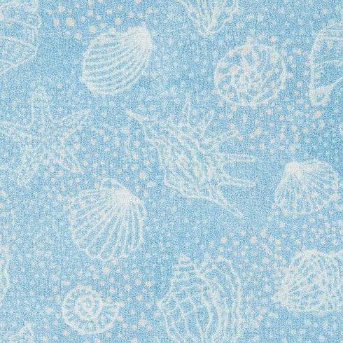 Brumlow Mills Beach and Ocean Area Rug for Living or Bedroom Carpet, Dining or Kitchen Rug, Deck, Patio or Home Decor, 3'4" x 5', Aqua Blue Seas the Day Seashells