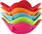 SHILA Bowl Cozy, Multicolor Set of 5 Microwave-Safe Hot Bowl Holders to Keep Your Hands Cool and Your Food Warm, Polyester & Sponge Heat Resistant Dish Pads for Soup, Rice and Pasta Bowls