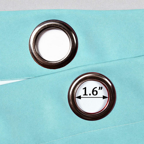Lush Decor Aqua and Gray Umbre Fiesta Curtains Room Darkening Window Panel Set for Living, Dining, Bedroom (Pair), 95? Long x 52? Wide, L, Aqua & Gray