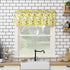 No. 918 Sunbeam Sunflower Print Semi-Sheer Rod Pocket Kitchen Curtain Valance and Tiers Set, 54 in x 24 in (3 Piece), Yellow