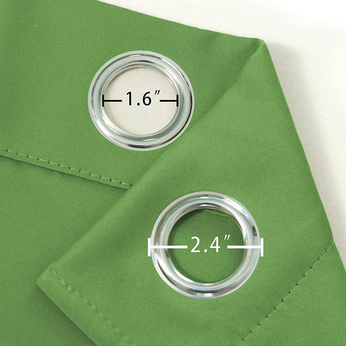 LEMOMO Light Green Bedroom Blackout Curtains for Living Room/42 x 63 Inch Long/Set of 2 Panels Thermal Insulated Fashion Boys Room Curtains
