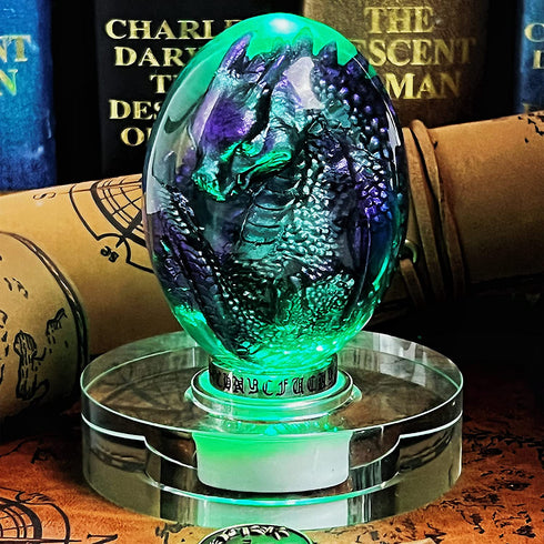 MAUNDEN Purple Dragon Egg Statue Decoration Ornament Christmas Halloween Easter Egg Gift