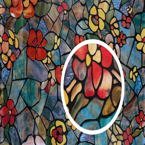 d-c-fix 346-0431 Self-Adhesive Privacy Glass Window Film, Venetian Garden, 17" x 78" Roll,