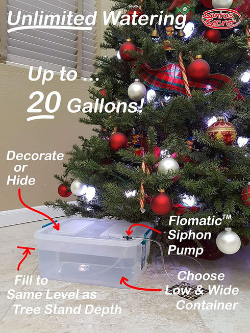 Santas Secret Unlimited - DIY Christmas Tree Watering System Waterer Kit | New 2021 Model | Made in USA