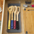 Home Basics 6" x 15" x 2" Plastic Rubber Liner Drawer Organizer, One Size, Clear