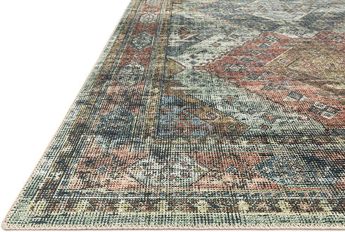 Loloi II Skye Collection SKY-06 Apricot / Mist, Traditional 18" x 18" Sample