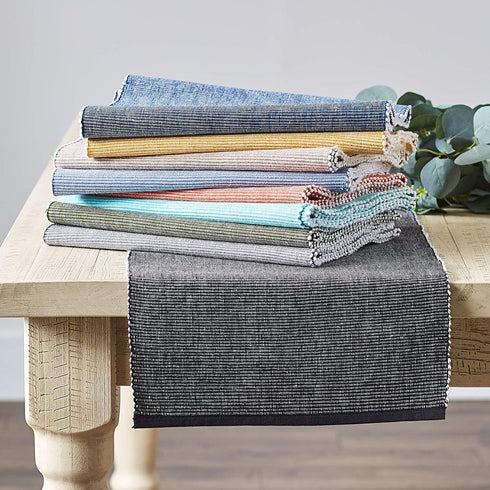 DII Two-Toned Collection Tabletop, Table Runner, 13x72, Navy