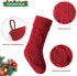 VIBILIA Christmas Stockings, 4 Pack Large Size Christmas Stocking 18 Inches Cable Knitted Stocking Gifts & Decorations for Family Holiday Xmas Party Decor, Ivory White and Burgundy