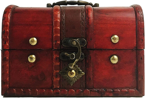 Allgala Antique Wooden Jewelry Treasure Keepsake Box 2-PC Set-HD90203