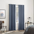 Sun Zero Soho 2-pack Blackout Energy Efficient Grommet Curtain Panel Pair, 54" x 84", Denim Blue
