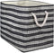 DII Oversize Woven Paper Storage Basket or Bin, Collapsible & Convenient Home Organization Solution for Office, Bedroom, Closet, Toys, & Laundry (Large - 17x12x12€?), Black & White Basketweave