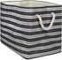 DII Oversize Woven Paper Storage Basket or Bin, Collapsible & Convenient Home Organization Solution for Office, Bedroom, Closet, Toys, & Laundry (Large - 17x12x12€?), Black & White Basketweave