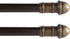 Interior Living 7/16" Diameter Adjustable Petite Café Curtain Rod, 28-48", Bronze