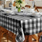 Elrene Home Fashions Farmhouse Living Buffalo Check Tablecloth, 52" x 52", Black/White