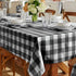 Elrene Home Fashions Farmhouse Living Buffalo Check Tablecloth, 52" x 52", Black/White
