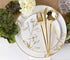 Novelty Modern Flatware Disposable Plastic Cutlery Combo Set 40 Count Luxury Gold, Service for 8