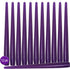 Hyoola Tall Taper Candles - 10 Inch Purple Unscented Dripless Taper Candles - 8 Hour Burn Time - 12 Pack