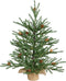 Vickerman 18" Caramel Pine Artificial Christmas Tree Unlit, Seasonal Indoor Home Decor with Decorative Burlap Base