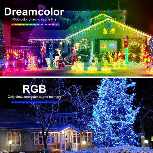 HOUHUI Fairy String Lights, 65.6ft Rainbow Fairy Lights for Bedroom, App Control LED Fairy Lights USB Plug in with Remote, Waterproof Music Sync LED String Lights for Indoor Outdoor Christmas Lights