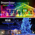 HOUHUI Fairy String Lights, 65.6ft Rainbow Fairy Lights for Bedroom, App Control LED Fairy Lights USB Plug in with Remote, Waterproof Music Sync LED String Lights for Indoor Outdoor Christmas Lights