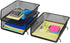 3 Pack - Stackable Desk File Document Letter Tray Organizer, Black