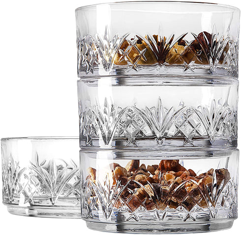 Godinger Snack Bowls, Stackable Nut Bowl Set of 3 - Dublin Collection