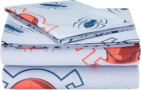 Amazon Basics by Marvel Spiderman Spidey Crawl Bed Sheet Set, Twin