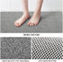 LuxStep Shower Mat Bathtub Mat,24x16 inch, Non-Slip Bath Mat with Drain, Quick Drying PVC Loofah Bathmat for Tub,Shower,Bathroom (24"x16"+24"x16",Grey)