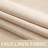 MIULEE Linen Textured Curtains for Bedroom Solid 100% Blackout Thermal Insulated Natural Beige Grommet Room Darkening Curtains & Drapes Luxury Decor for Living Room Nursery 52 x 54 Inch (2 Panels)