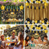 Birthday Decorations for Him 78 pcs Black and Gold Birthday Party Decoration for Men Boys Kids with Happy Birthday Backdrop Banner Balloons Star Foil Balloons Hanging Tassels