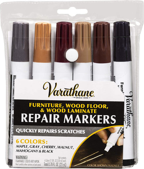 Varathane 347840 Wood Stain Repair Marker Kit, Assorted Warm Tones