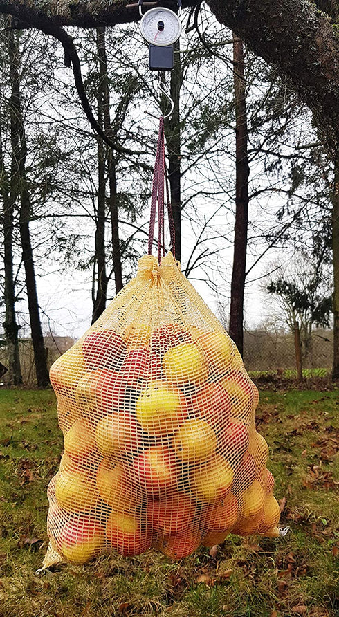 ShoplineON Reusable Vegetable Storage Bags 30 lbs Heavy Duty Grocery Mesh Sacks Holds up to 30 lbs - Breathable Produce Citrus Potato Onion Storage - Washable Net Bags 18? x 26? Pack of 5