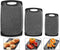 Home & Kitchen Essentials 3-Piece Cutting Board Set. Reversible, Marble Granite Gray, BPA Free, Dishwasher Safe, Easy-Grip Handle and Non-Porous with Juice Grooves