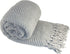 Home Soft Things Silver Throw Blanket Knitted Tweed Throw 50'' x 60'', Silver, Super Soft Cozy Warm Comfortable Breathable Throw for Living Room Chair Couch Bed Sofa Bedroom Home Décor