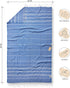 LAODIS Turkish Beach Towel 39 x 71 Quick Dry Sand Free Lightweight Large Oversized Beach Towel Turkish Towels for Camping Yoga Gym Pool Travel - Blue