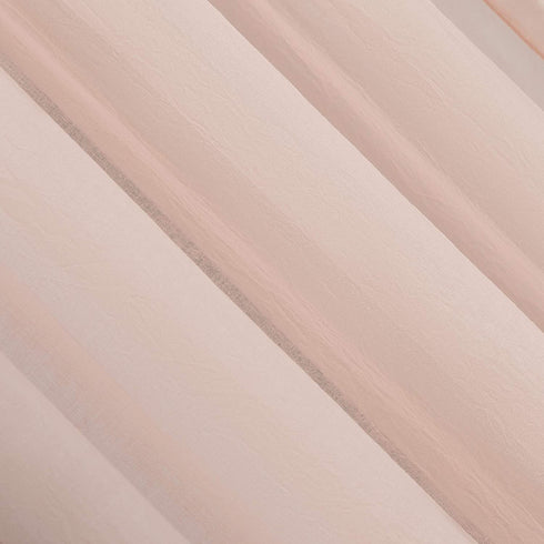 No. 918 Genevieve 2-Pack Linen Weave Semi-Sheer Rod Pocket Curtain Panel Pair, 50 in x 63, Blush Pink