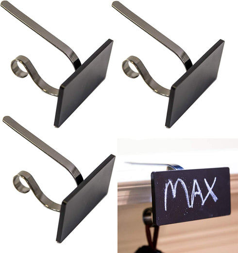 Elf Logic - 4 Pack Personalized Christmas Stocking Holder - Elegant, Adjustable, Metal Stocking Hooks - Low Profile Christmas Fireplace Hooks/Mantle Clips (4 Pack)