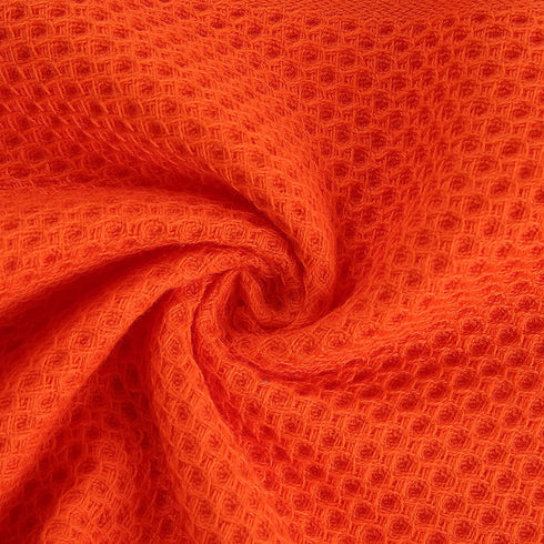 Homaxy 100% Cotton Waffle Weave Kitchen Towels, 13 x 28 Inches Super Absorbent and Machine Washable Dish Towels for Drying Dishes, 4-Packs, Orange