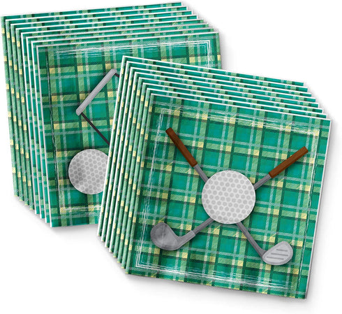 Golf Sports Birthday Party Supplies Set Plates Napkins Cups Tableware Kit for 16
