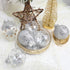 ISULIFE Christmas Ball Ornaments 80mm/3.15" Shatterproof Clear Large Plastic Christmas Tree Decoration, Delicate Hanging Ornaments for Xmas Party, Wedding, Holiday and Home Décor(6ct,Silver)