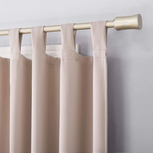 Sun Zero Easton Blackout Tab Top Curtain Panel, 40 in x 63 in, Blush Pink