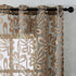 Top Finel Floral Sheer Curtains 72 Inches Long for Living Room Bedroom Grommet Voile Window Curtains, 2 Panels, Brown