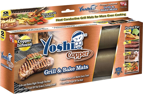 YOSHI GRILL & BAKE MATS (2 Pack), Copper
