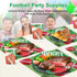 FiGoal Football Themed Party Supplies and Party Decorations for 32 Guests Include, Table Cover, 9?Dinner Plates, 7?Snack/Dessert Plates, Napkins, Cups, Super Bowl Tableware Accessory Decorations