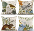 Emvency Set of 4 Throw Pillow Covers Cute Animal Rabbit Bird Dragonfly and Easter Egg Retro Style Spring Decorative Pillow Cases Home Decor Square 18x18 Inches Pillowcases