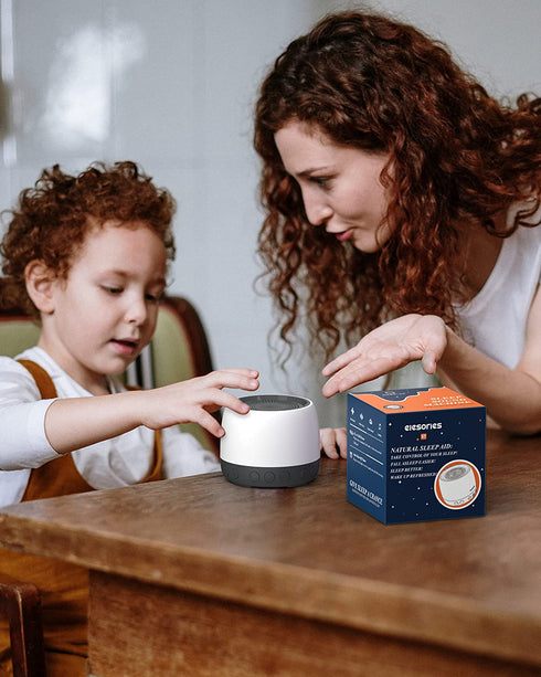 elesories White Noise Machine, Small Sound Machine for Adults Baby Sleeping, Also Be Used as a Wireless Speaker for Home, Office Privacy | Nursery | Travel | 13 Soothing Sounds