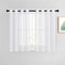 NICETOWN Sheer Curtains for Small Window - Thick Linen Look Window Covering Semi-Voile Drapes for Laundry with Grommet Top ?White, 52 Inch Width, 45 Inch Length, 1 Pair