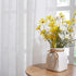 NICETOWN Sheer Curtains for Small Window - Thick Linen Look Window Covering Semi-Voile Drapes for Laundry with Grommet Top ?White, 52 Inch Width, 45 Inch Length, 1 Pair