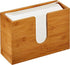 AdirHome Bamboo Paper Towel Dispenser 4.8" x 11.6" x 7.8" - Wall Mount or Countertop for Multifold Hand Napkins - Bathroom, Kitchen, Home or Commercial Use (Bamboo)